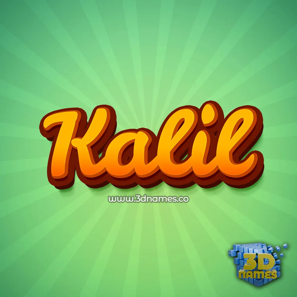 kalil in Green Rays style - 3D name wallpaper