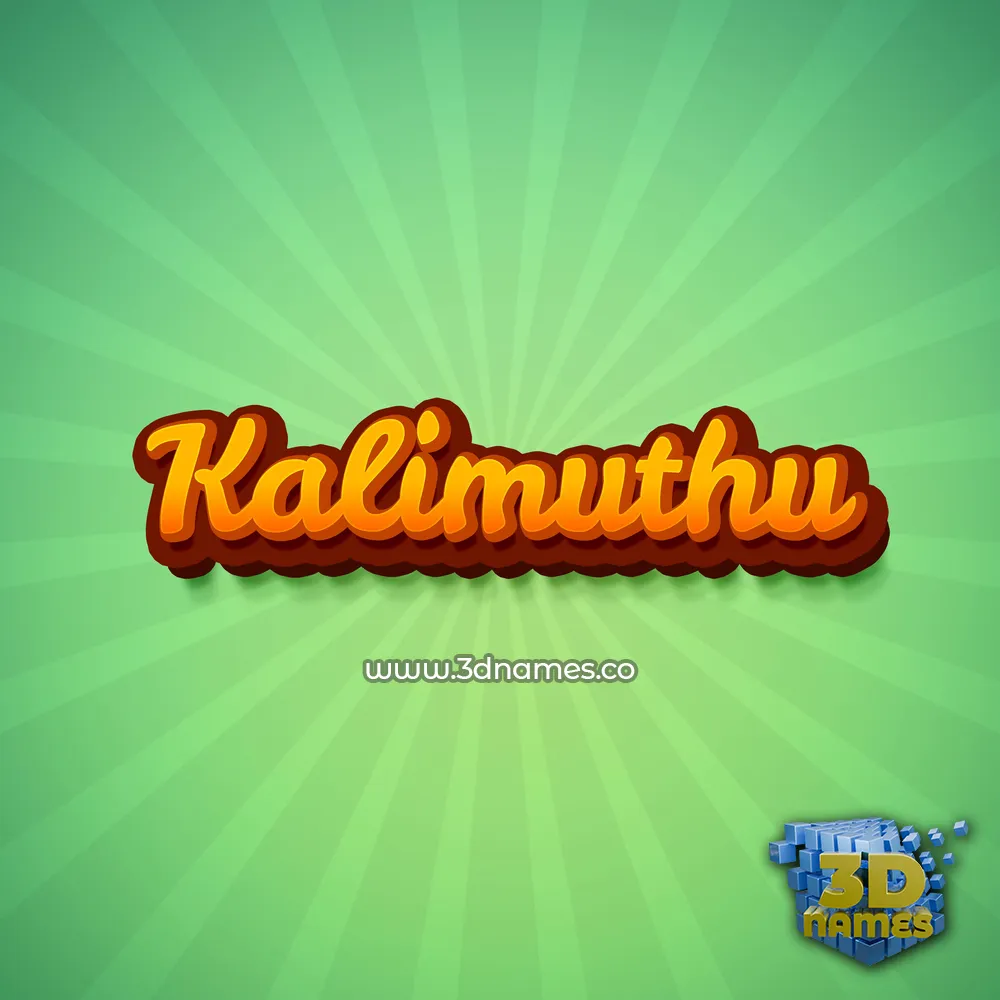kalimuthu in Green Rays style - 3D name wallpaper