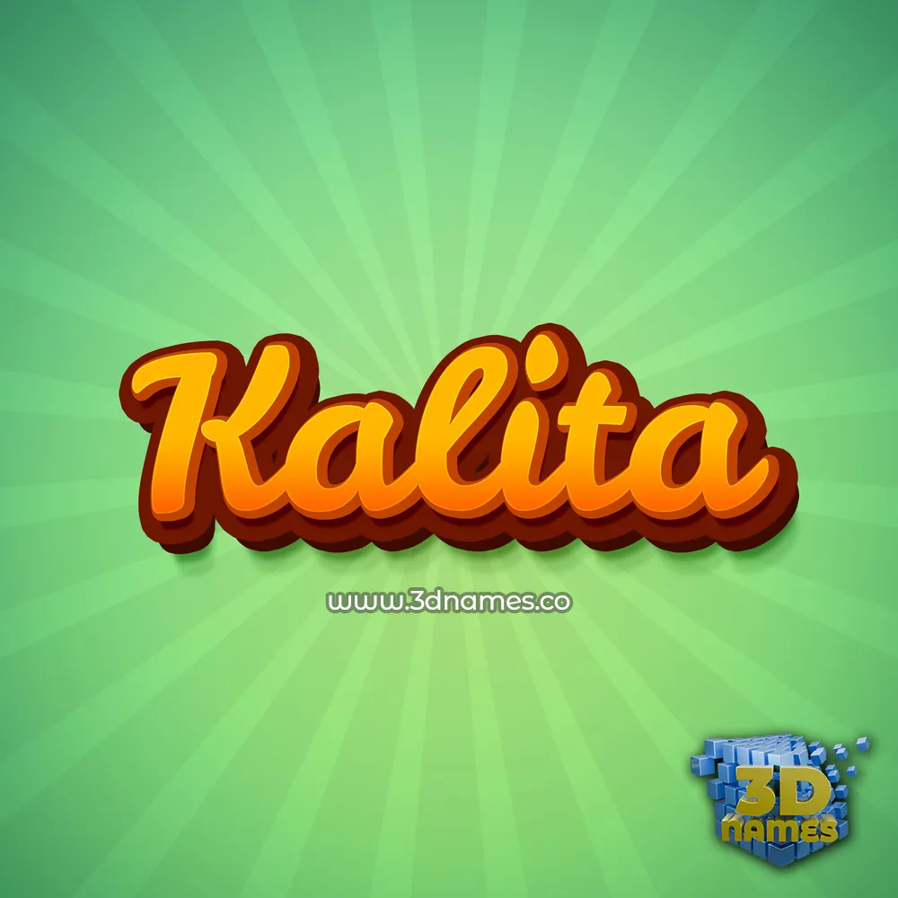 kalita in Green Rays style - 3D name wallpaper