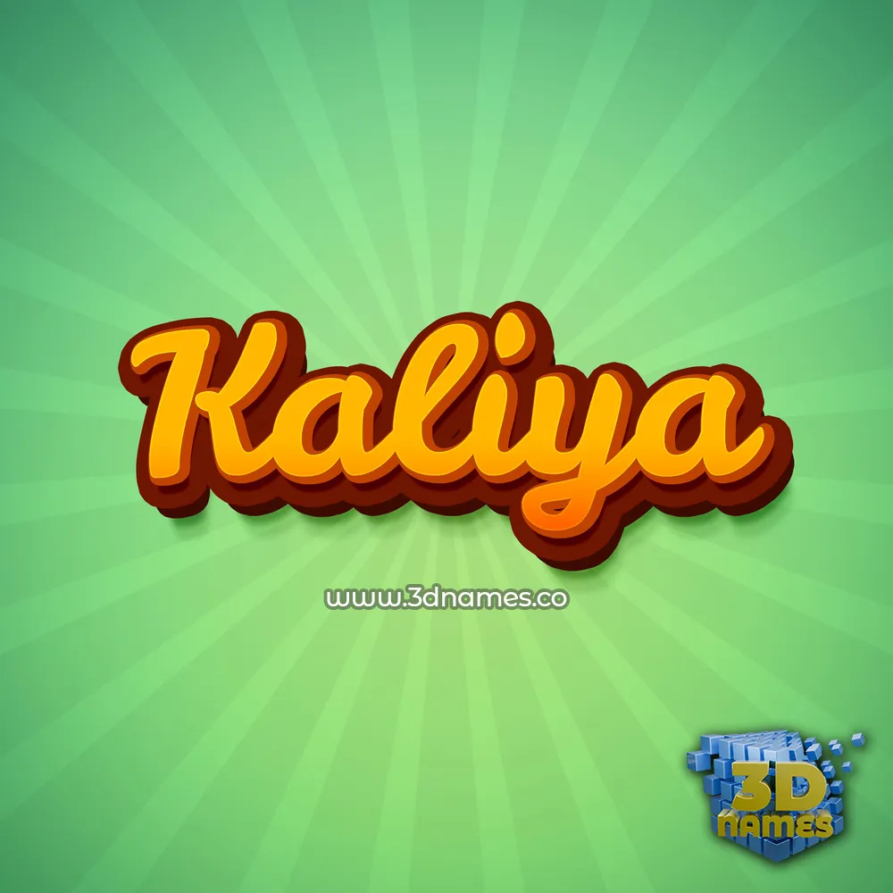 kaliya in Green Rays style - 3D name wallpaper