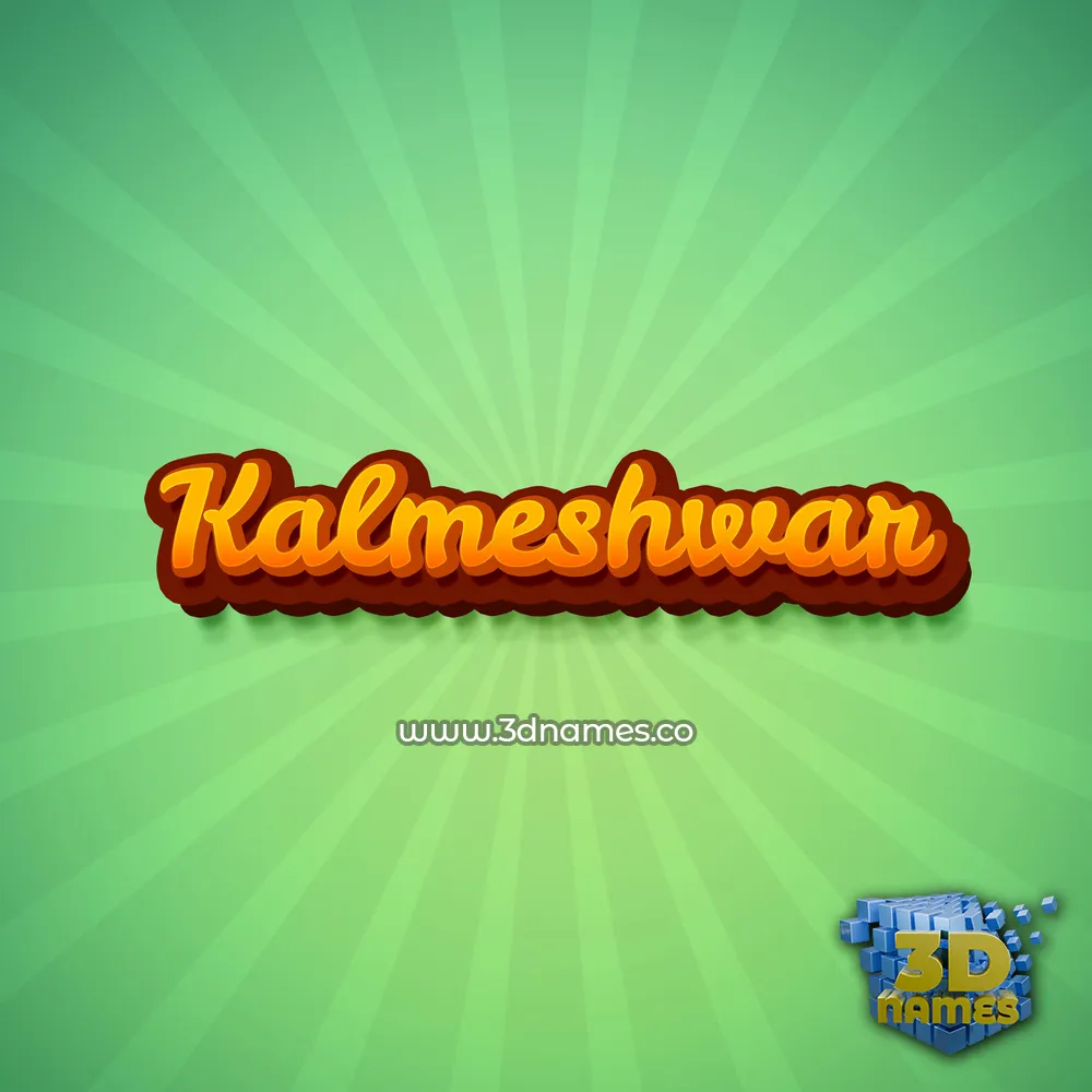 kalmeshwar in Green Rays style - 3D name wallpaper