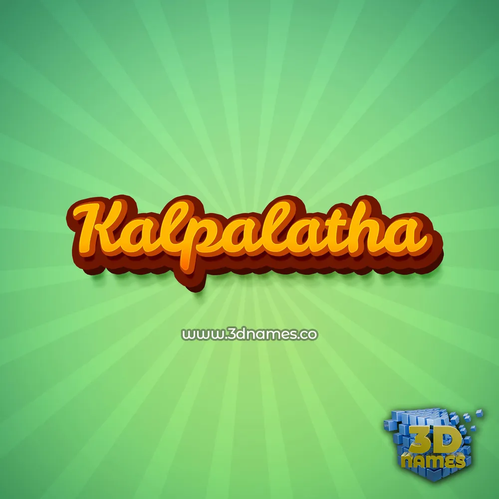 kalpalatha in Green Rays style - 3D name wallpaper