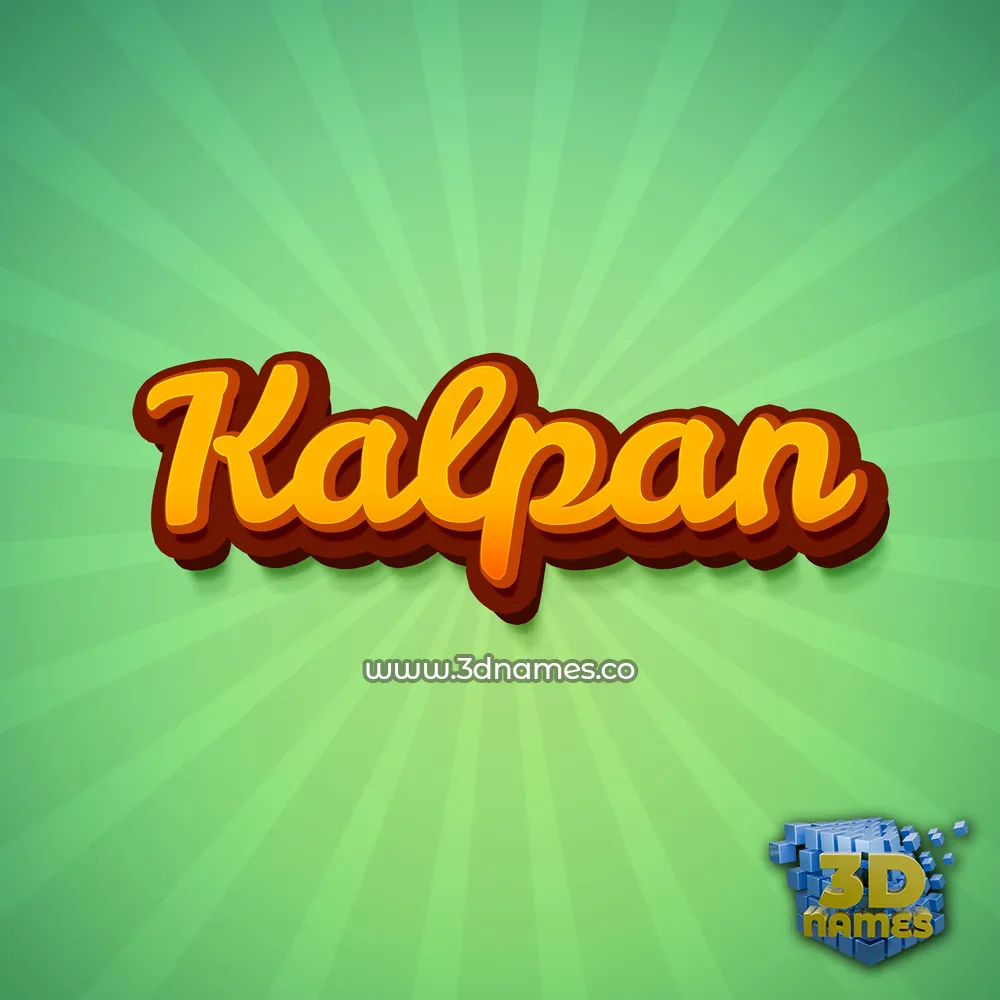 kalpan in Green Rays style - 3D name wallpaper