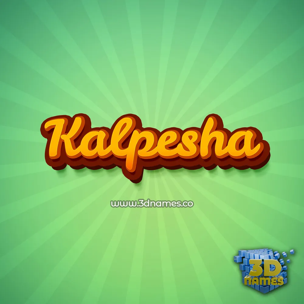 kalpesha in Green Rays style - 3D name wallpaper