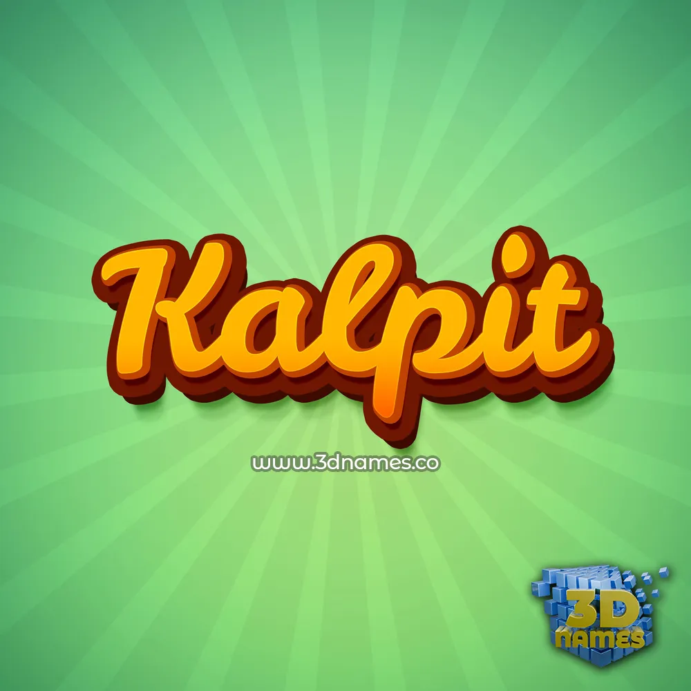 kalpit in Green Rays style - 3D name wallpaper