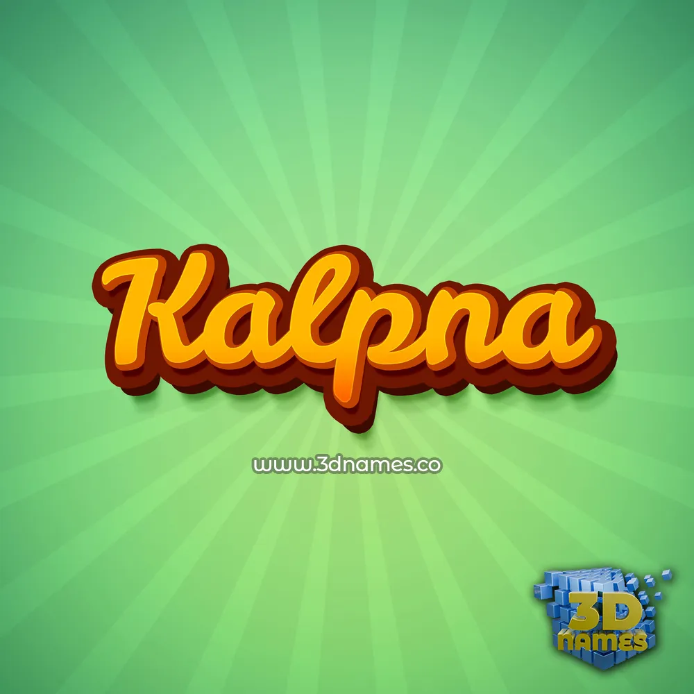 kalpna in Green Rays style - 3D name wallpaper
