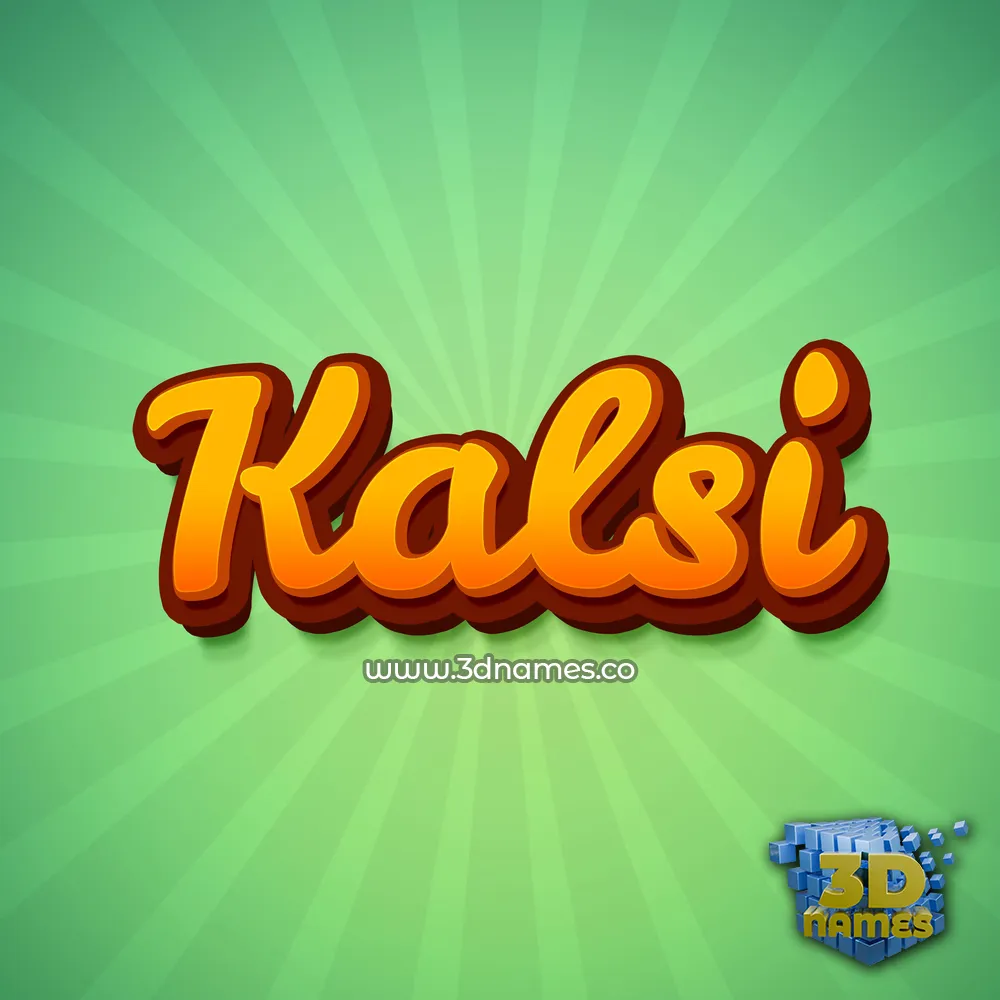 kalsi in Green Rays style - 3D name wallpaper