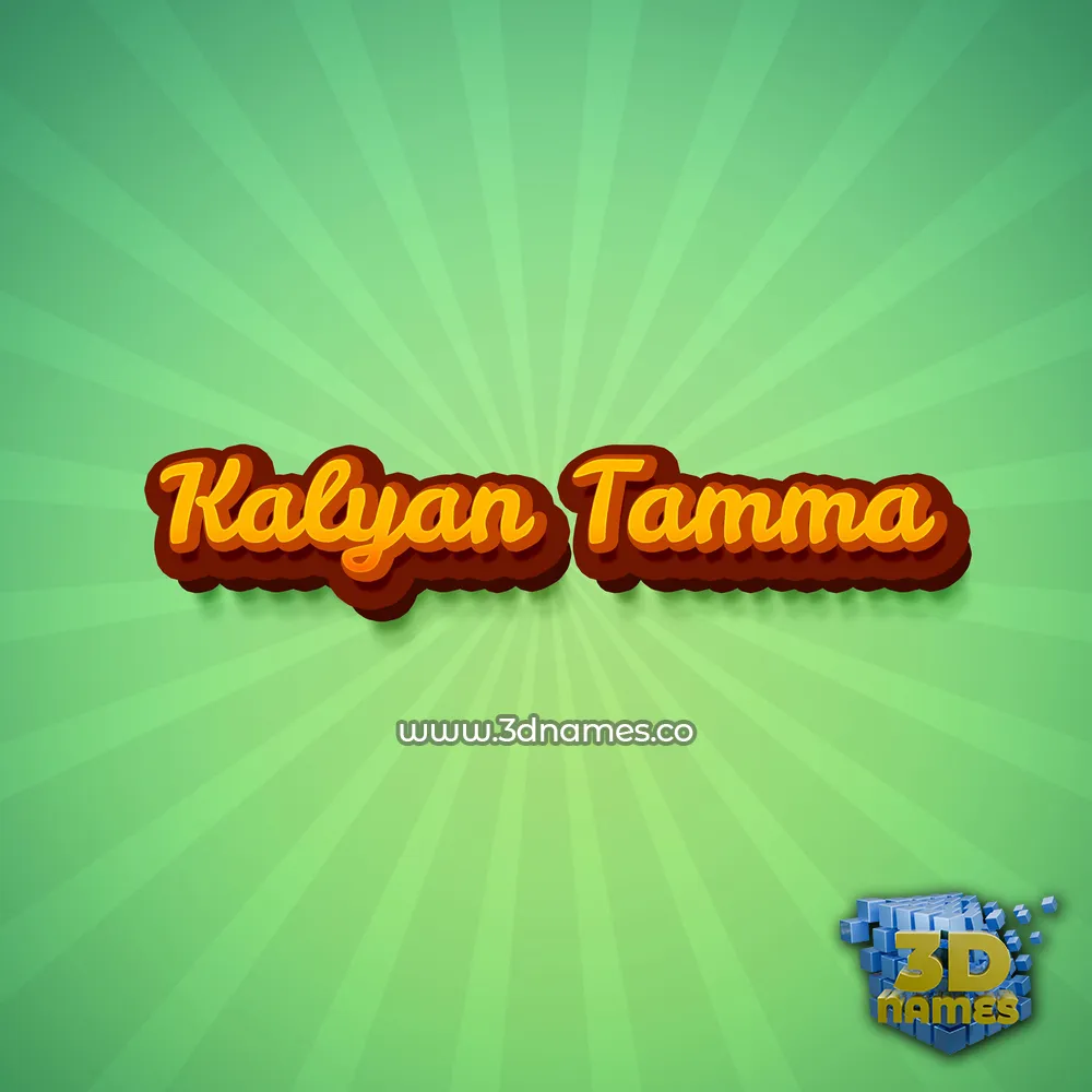 kalyan tamma in Green Rays style - 3D name wallpaper