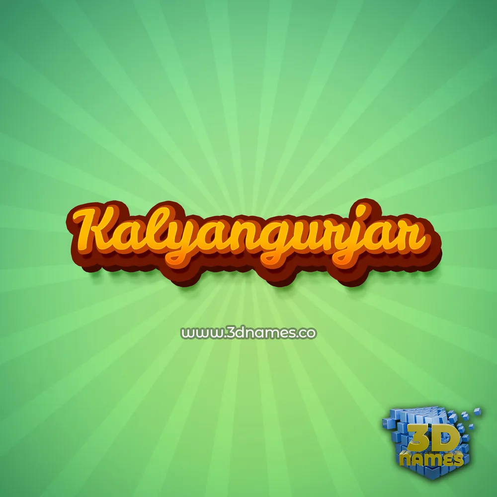 kalyangurjar in Green Rays style - 3D name wallpaper