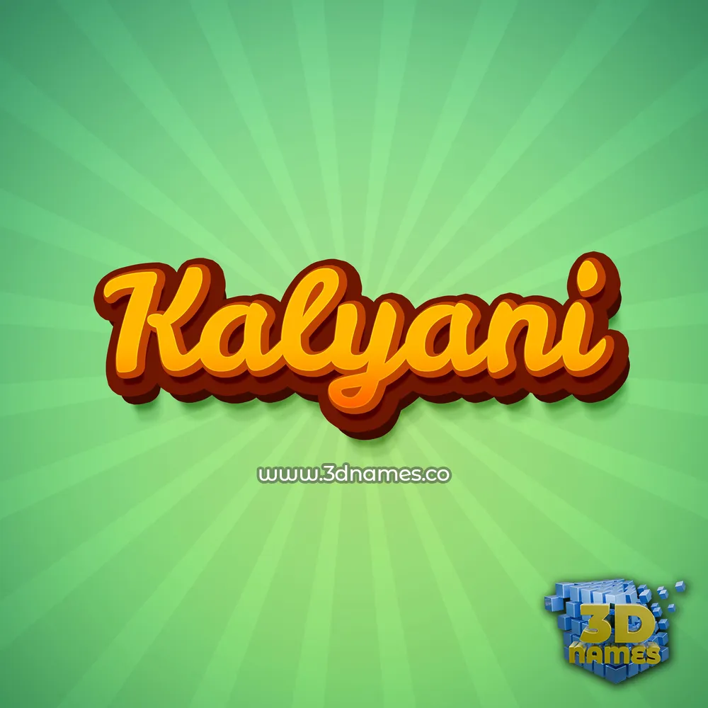 kalyani in Green Rays style - 3D name wallpaper