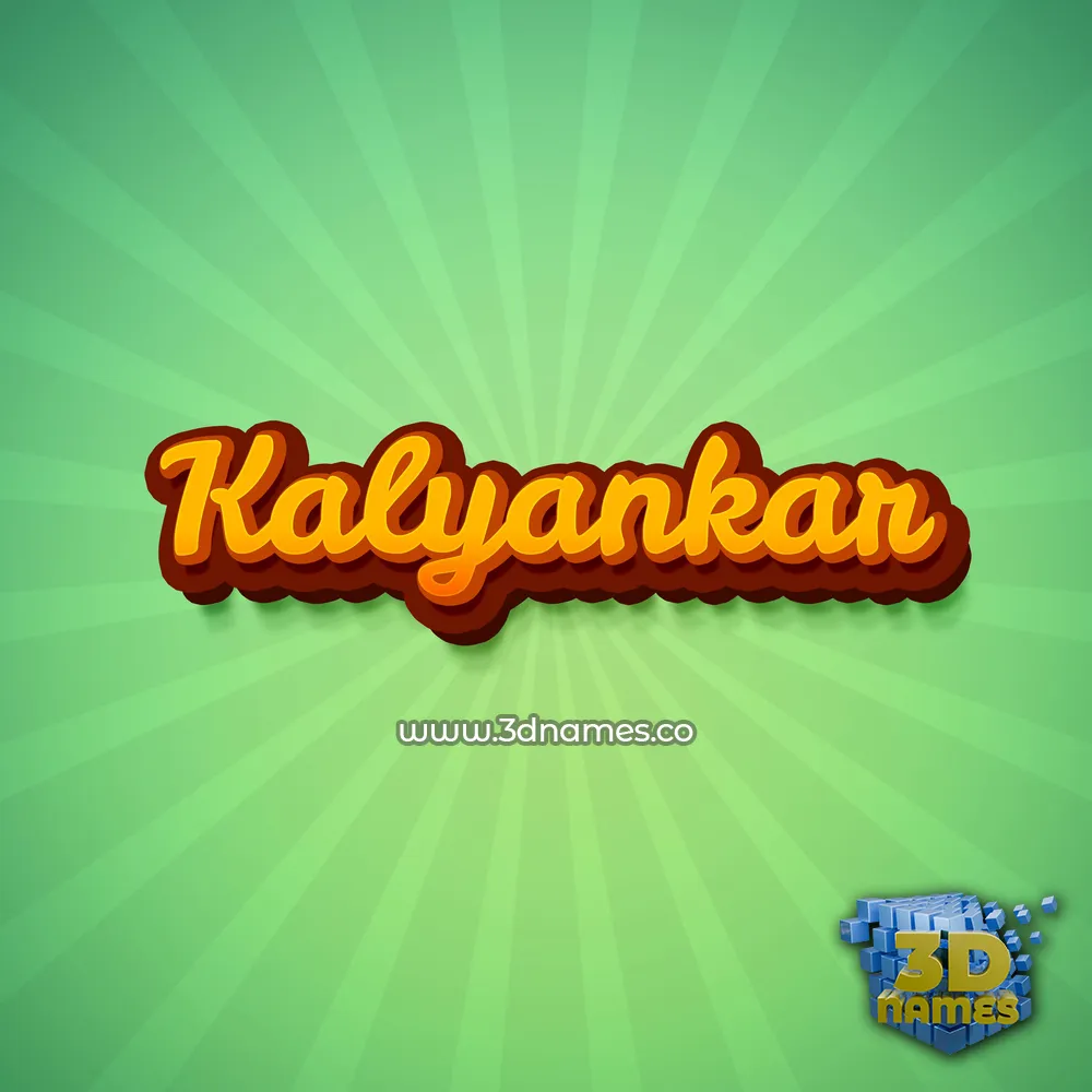 kalyankar in Green Rays style - 3D name wallpaper