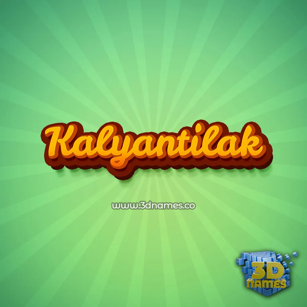 kalyantilak in Green Rays style - 3D name wallpaper