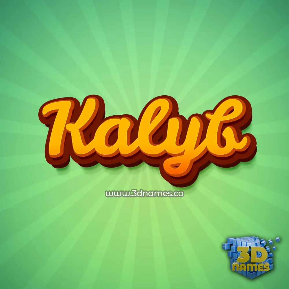 kalyb in Green Rays style - 3D name wallpaper