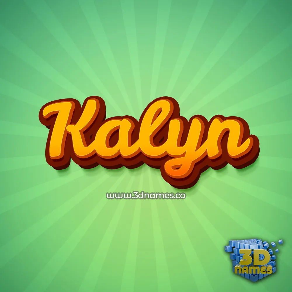 kalyn in Green Rays style - 3D name wallpaper