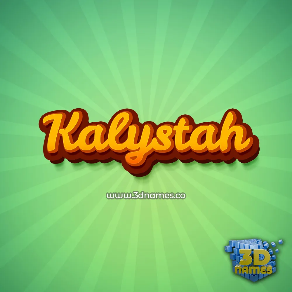 kalystah in Green Rays style - 3D name wallpaper