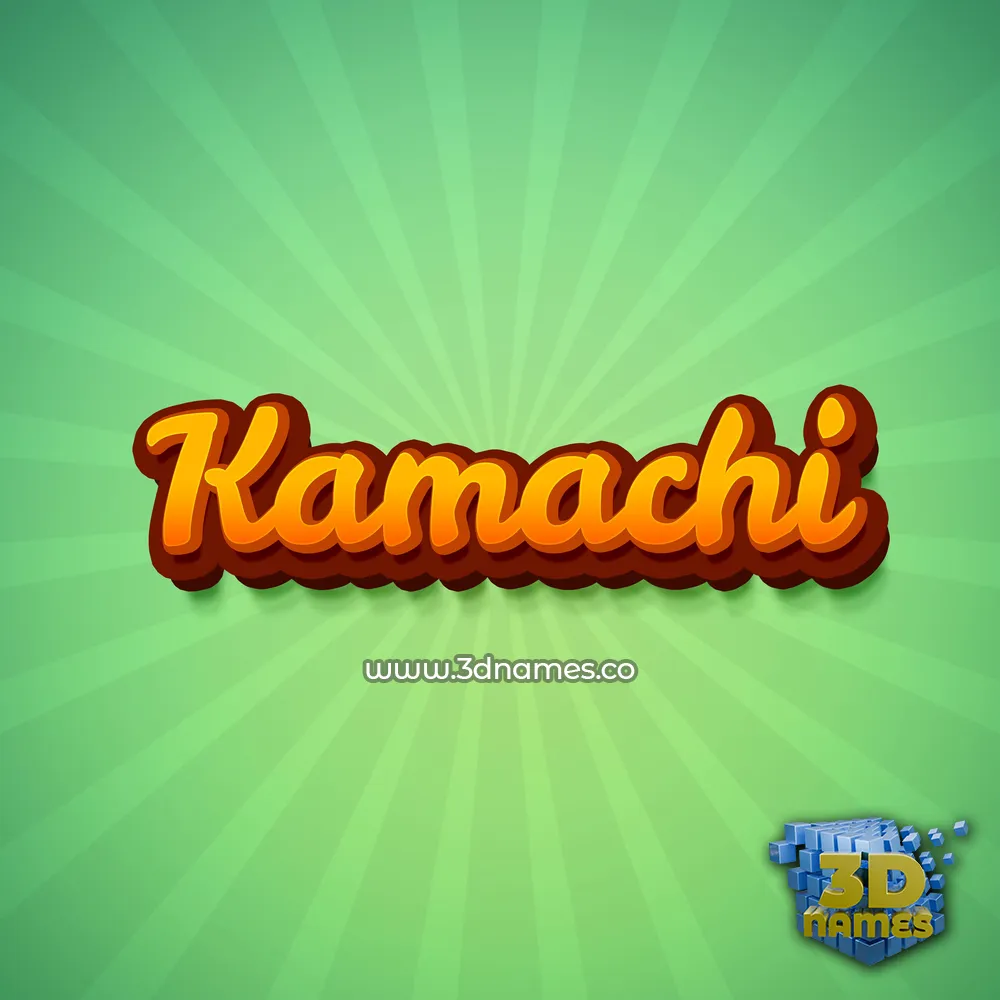 kamachi in Green Rays style - 3D name wallpaper