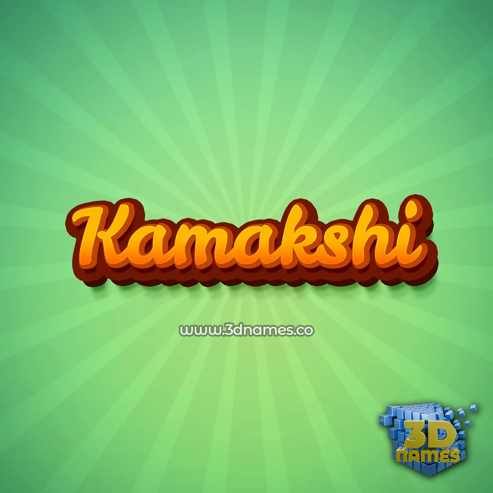 kamakshi in Green Rays style - 3D name wallpaper
