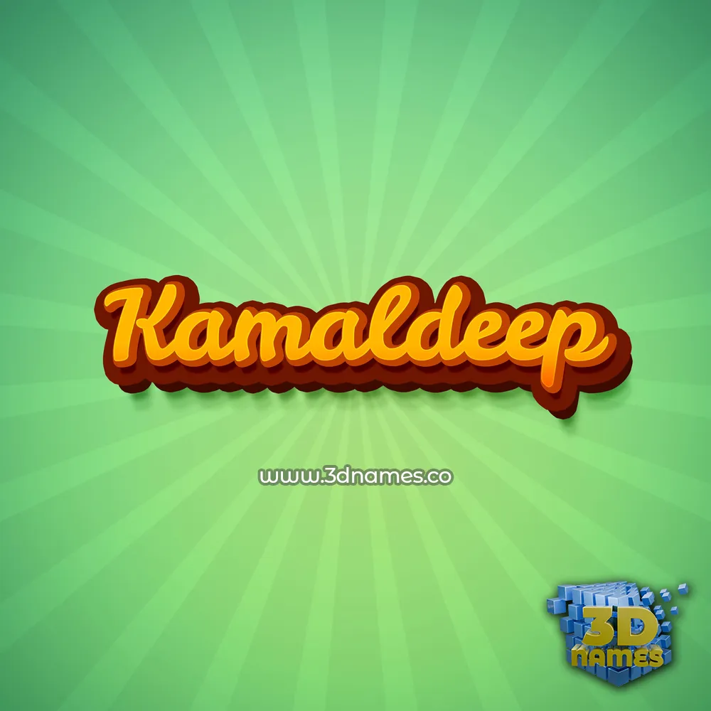 kamaldeep in Green Rays style - 3D name wallpaper