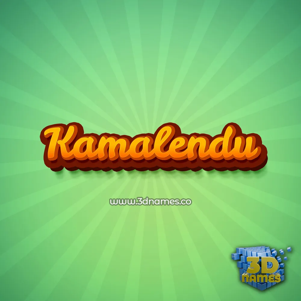 kamalendu in Green Rays style - 3D name wallpaper