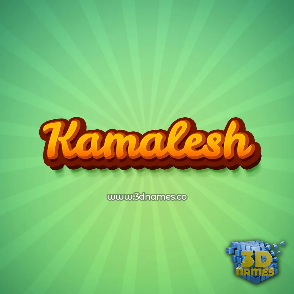 kamalesh in Green Rays style - 3D name wallpaper