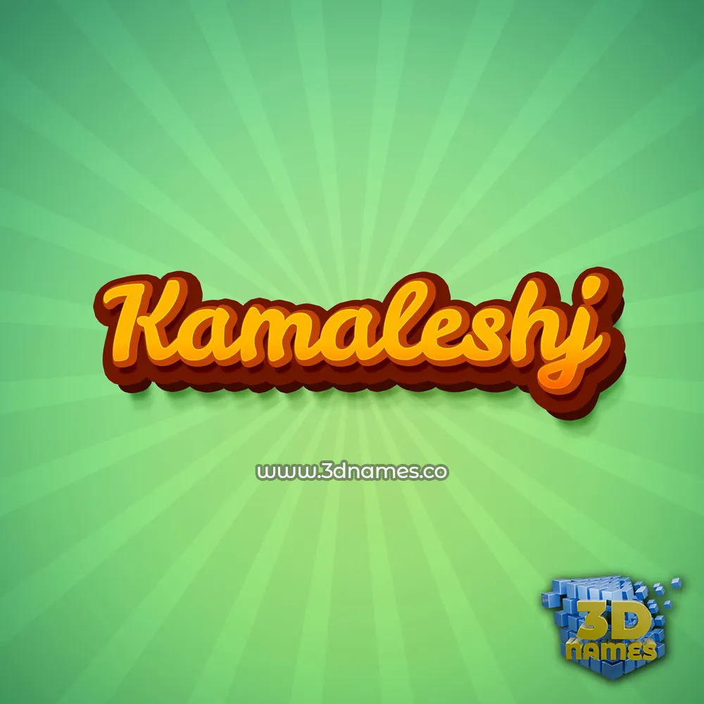 kamaleshj in Green Rays style - 3D name wallpaper