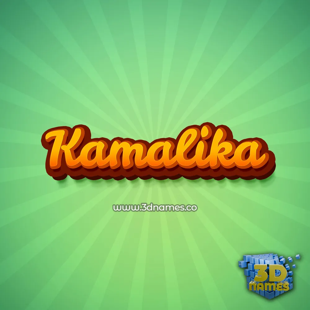 kamalika in Green Rays style - 3D name wallpaper