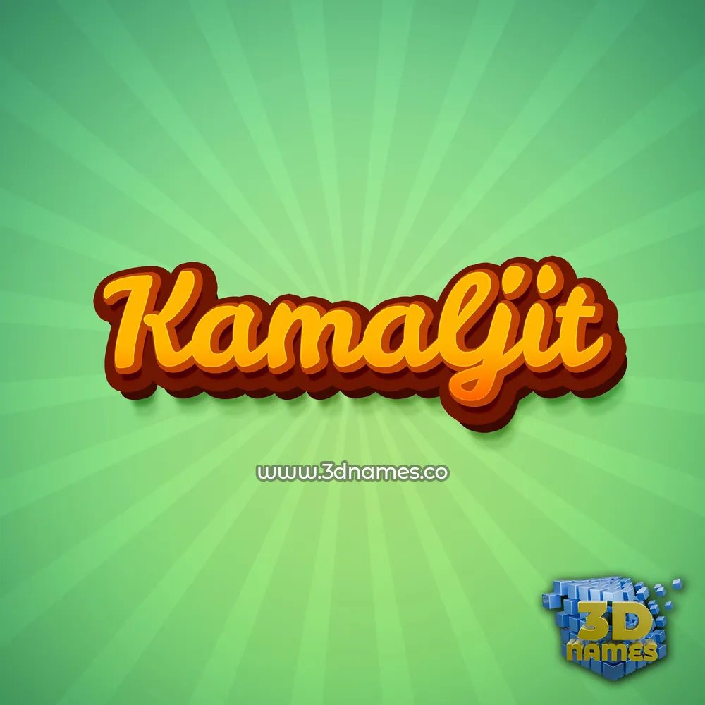 kamaljit in Green Rays style - 3D name wallpaper