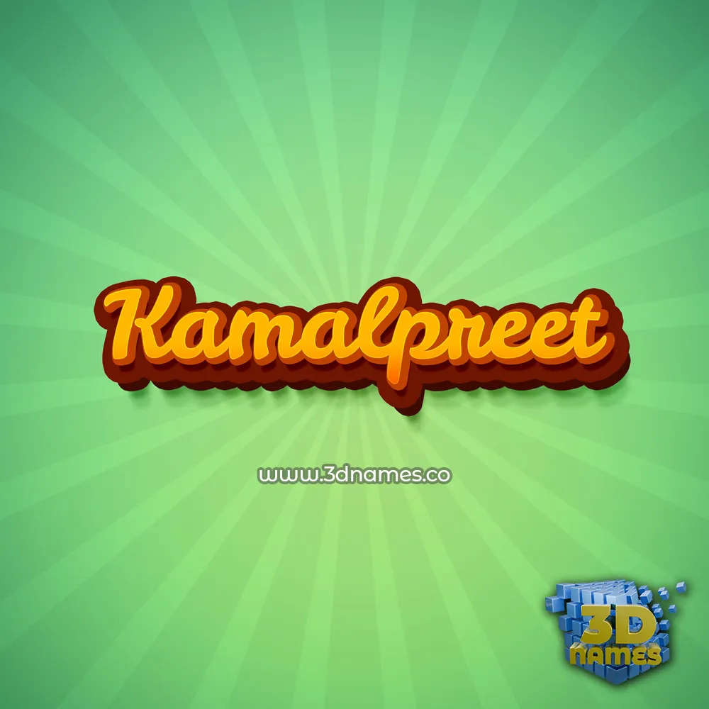 kamalpreet in Green Rays style - 3D name wallpaper