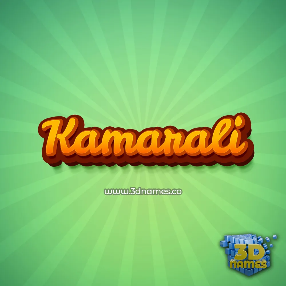 kamarali in Green Rays style - 3D name wallpaper