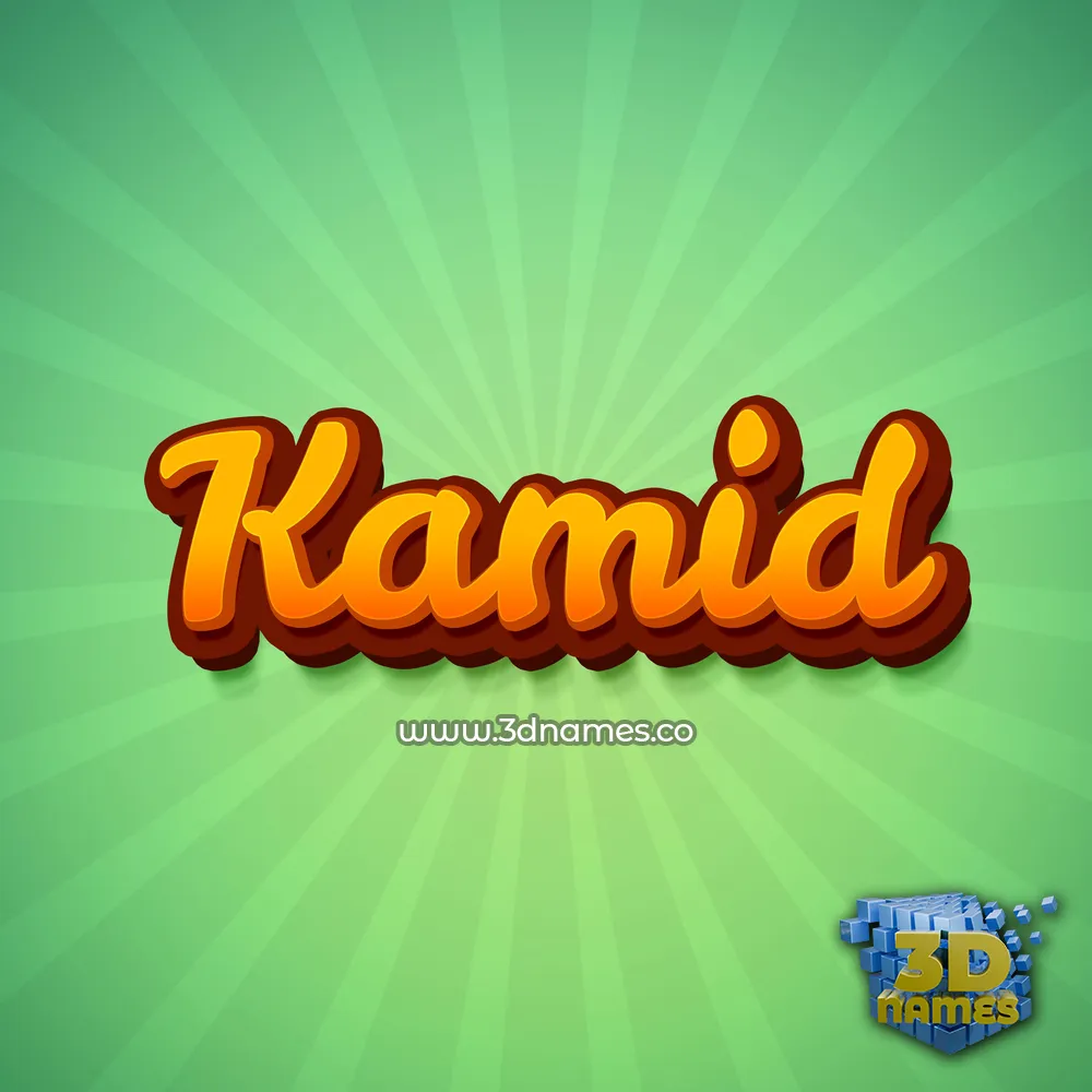 kamid in Green Rays style - 3D name wallpaper