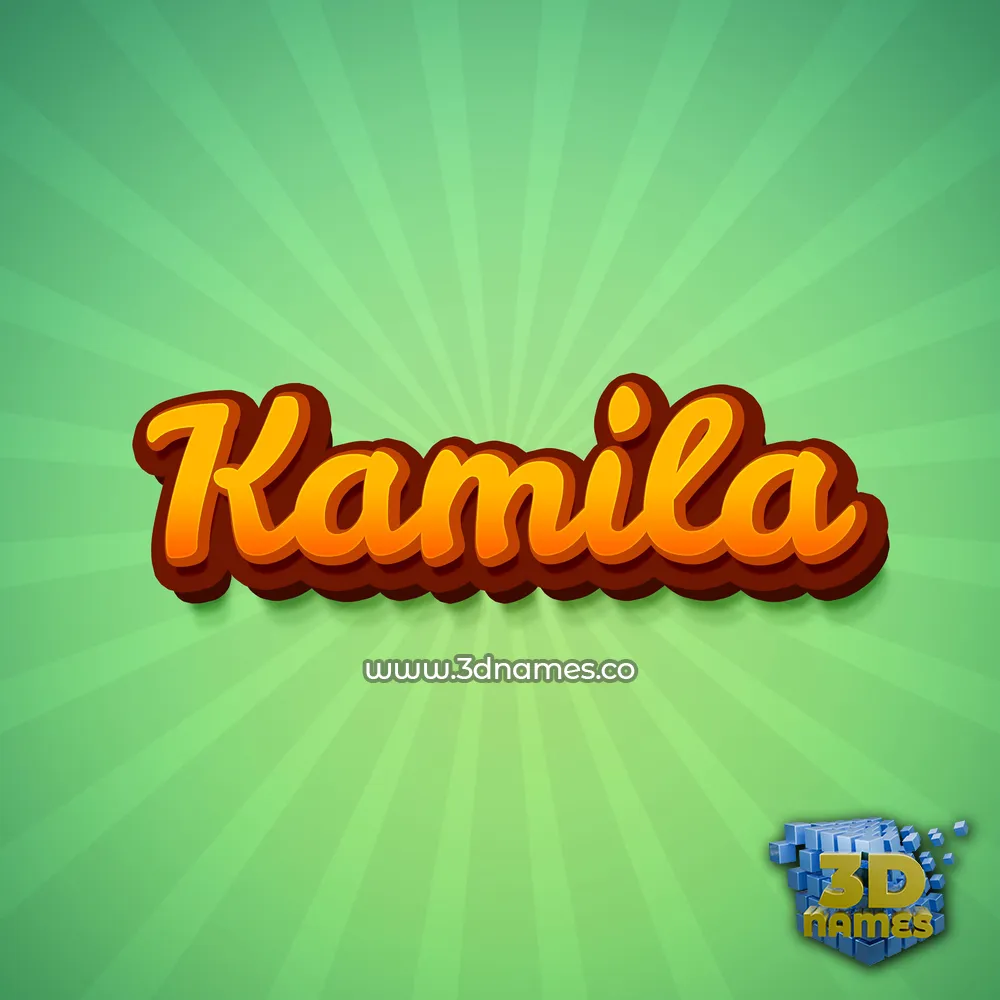 kamila in Green Rays style - 3D name wallpaper