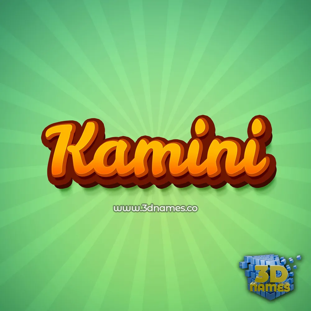 kamini in Green Rays style - 3D name wallpaper