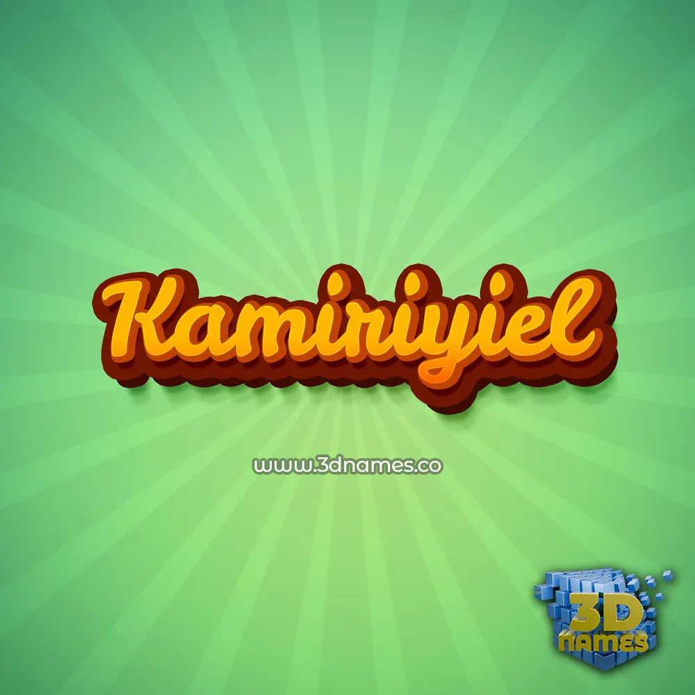 kamiriyiel in Green Rays style - 3D name wallpaper