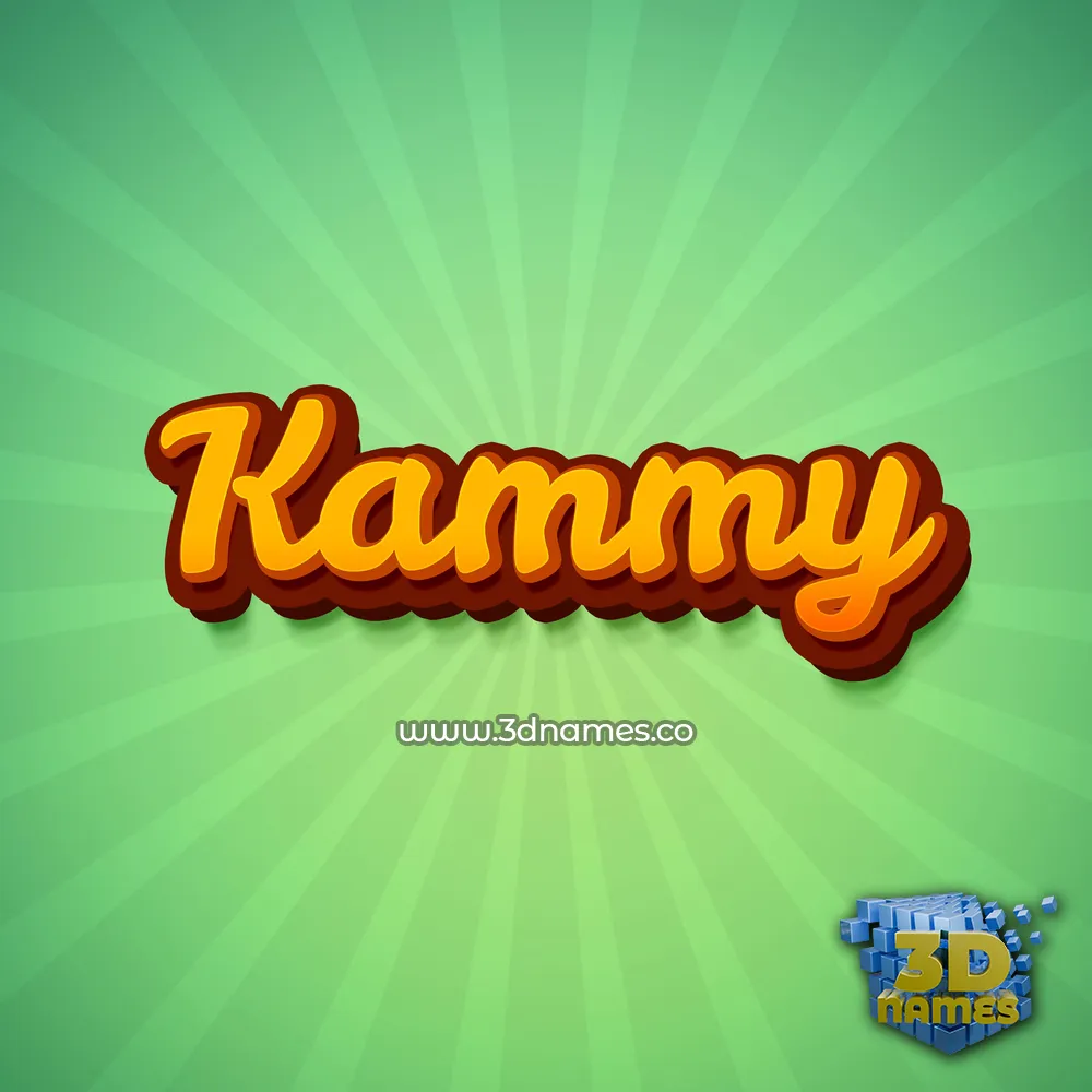 kammy in Green Rays style - 3D name wallpaper