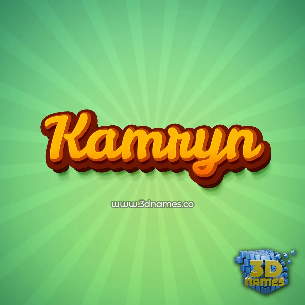 kamryn in Green Rays style - 3D name wallpaper