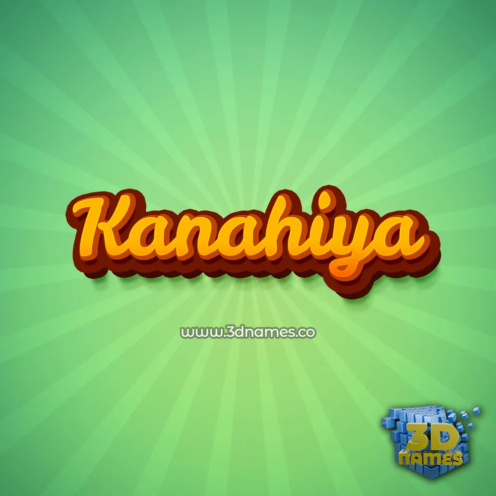 kanahiya in Green Rays style - 3D name wallpaper