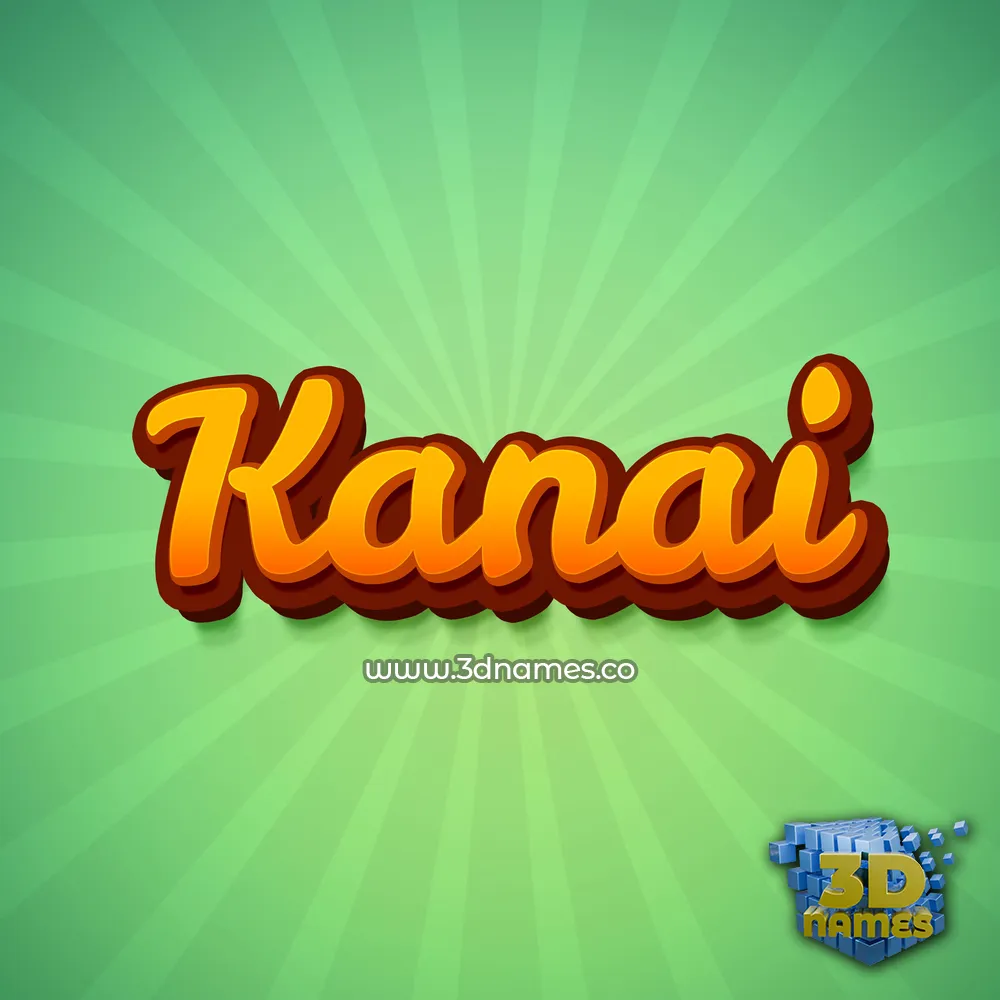 kanai in Green Rays style - 3D name wallpaper