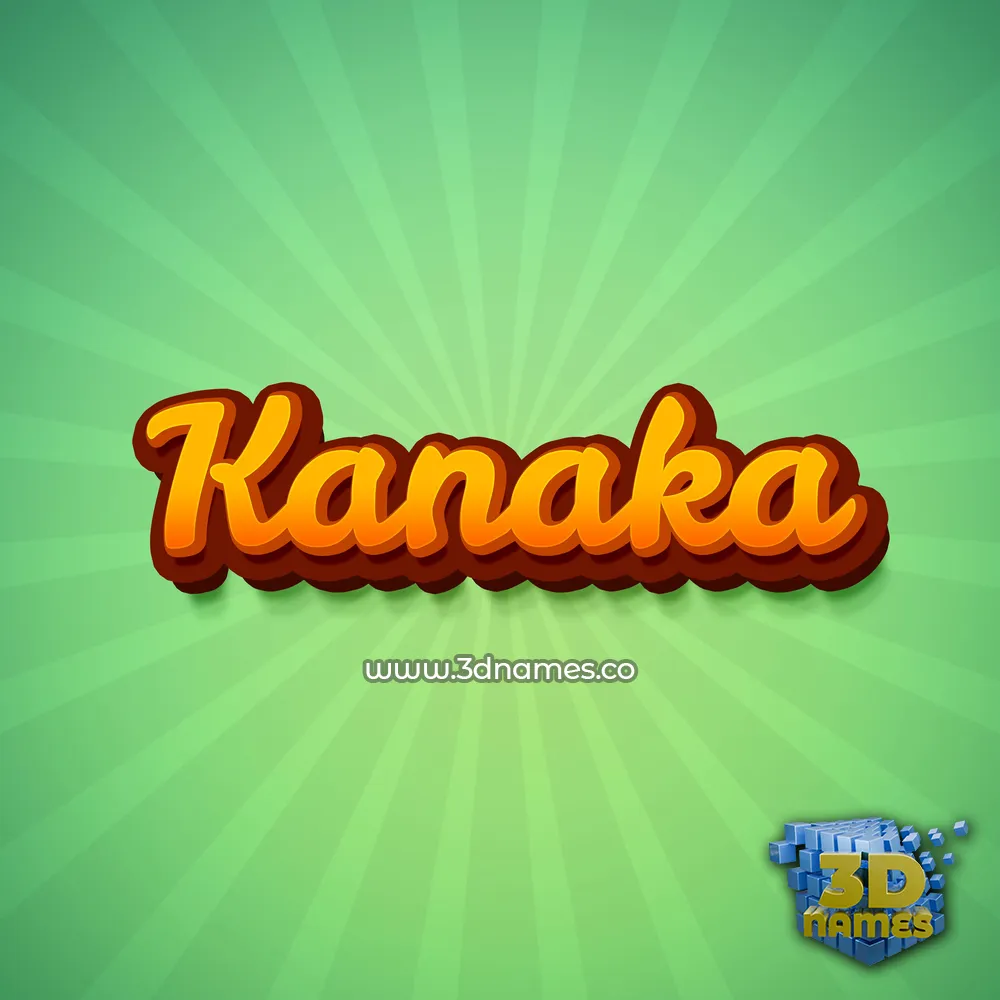 kanaka in Green Rays style - 3D name wallpaper