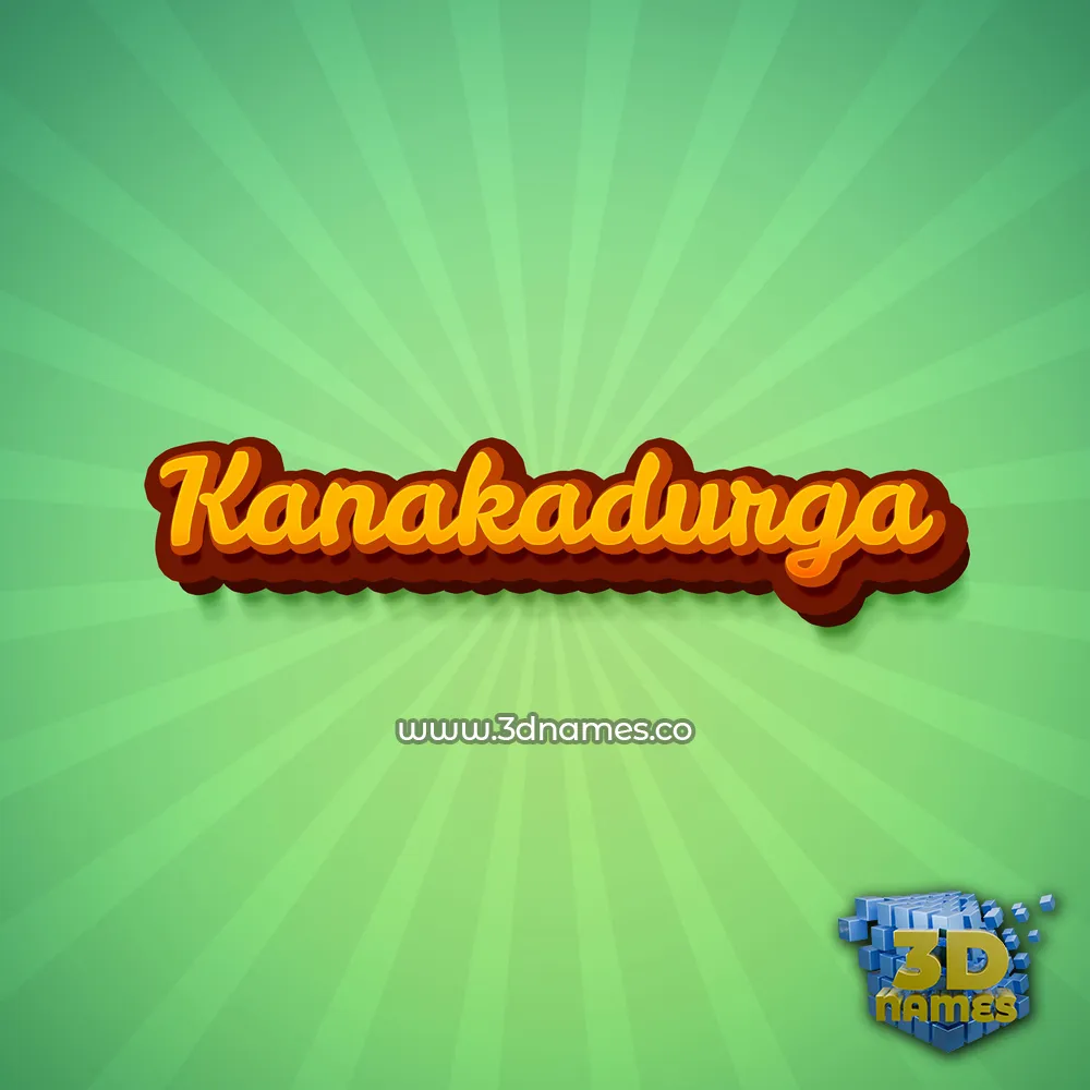 kanakadurga in Green Rays style - 3D name wallpaper