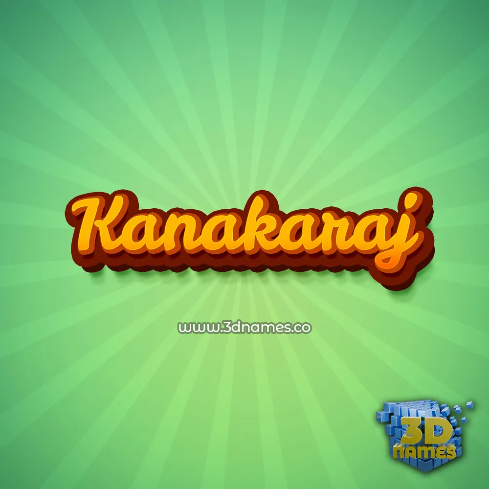 kanakaraj in Green Rays style - 3D name wallpaper