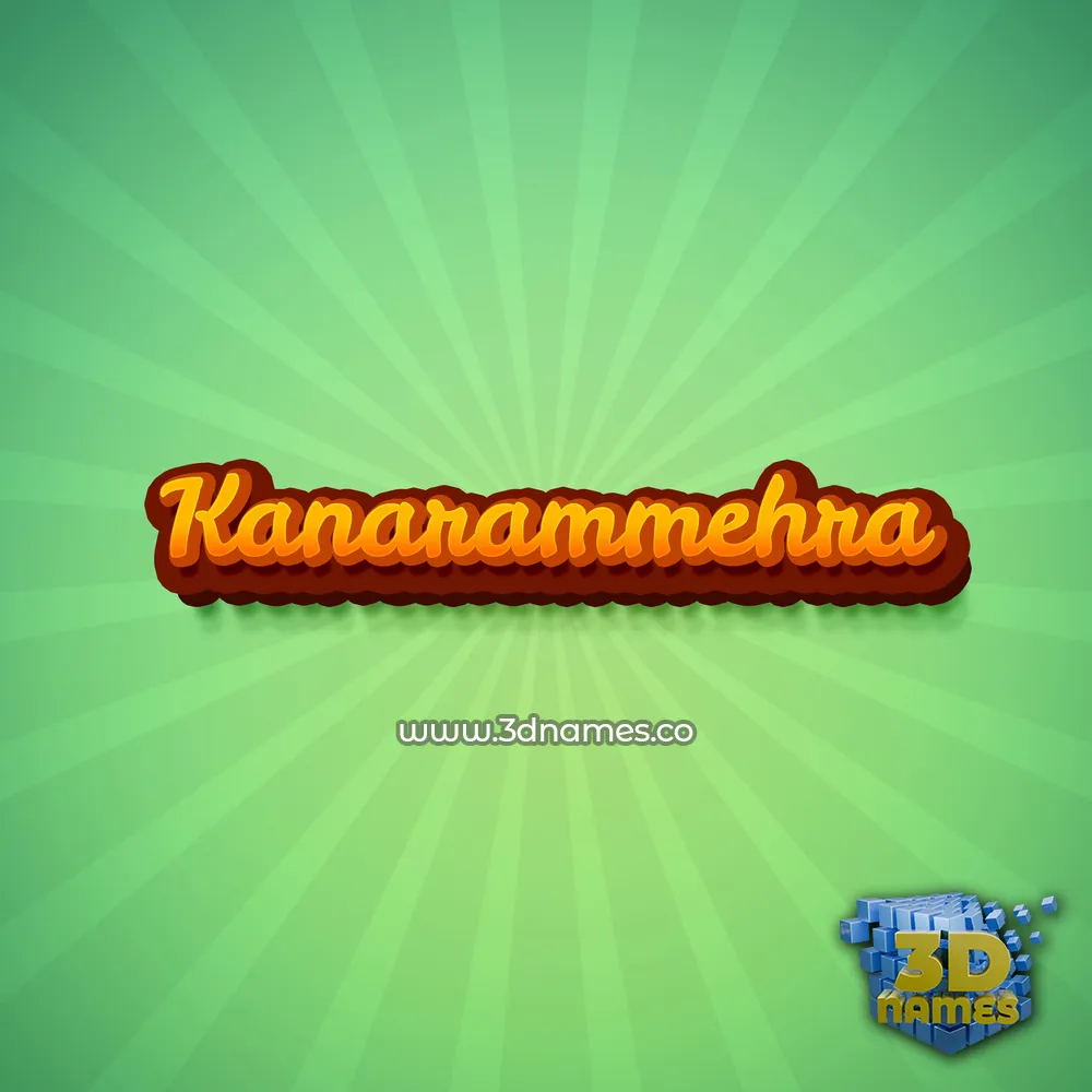 kanarammehra in Green Rays style - 3D name wallpaper