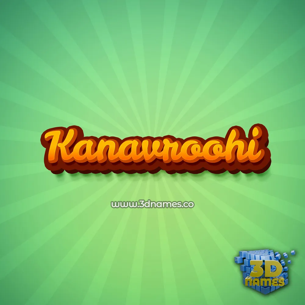 kanavroohi in Green Rays style - 3D name wallpaper