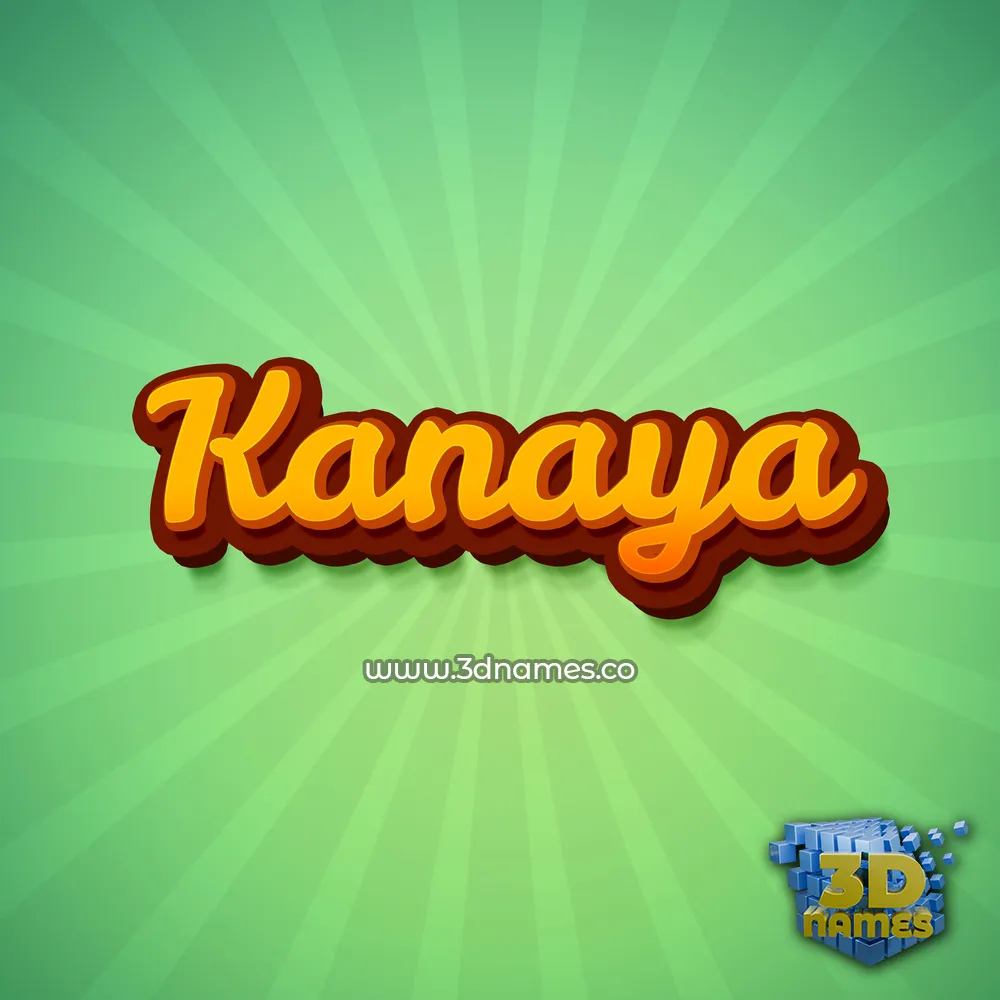 kanaya in Green Rays style - 3D name wallpaper