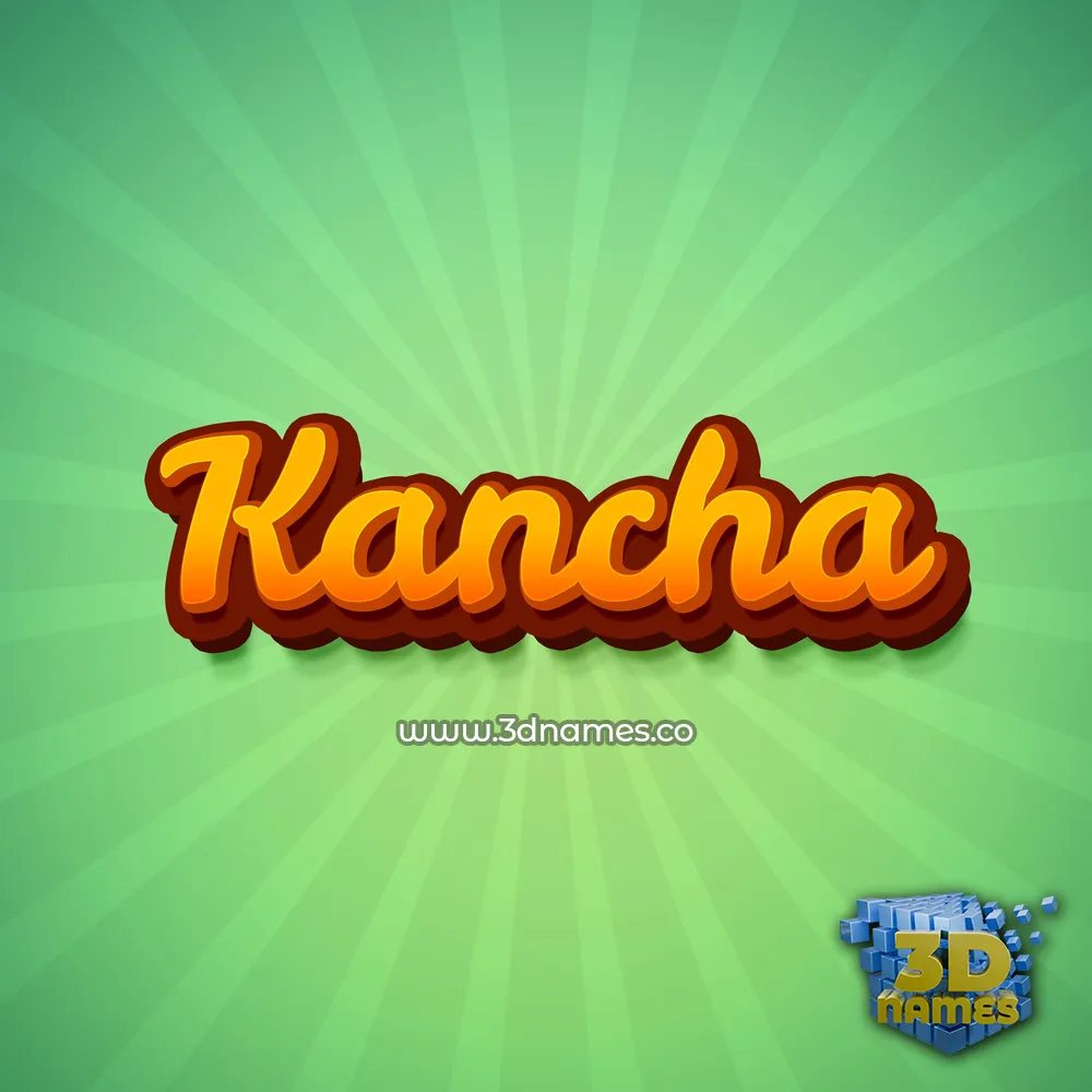 kancha in Green Rays style - 3D name wallpaper