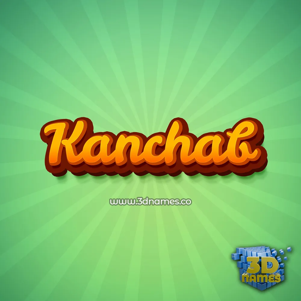 kanchab in Green Rays style - 3D name wallpaper