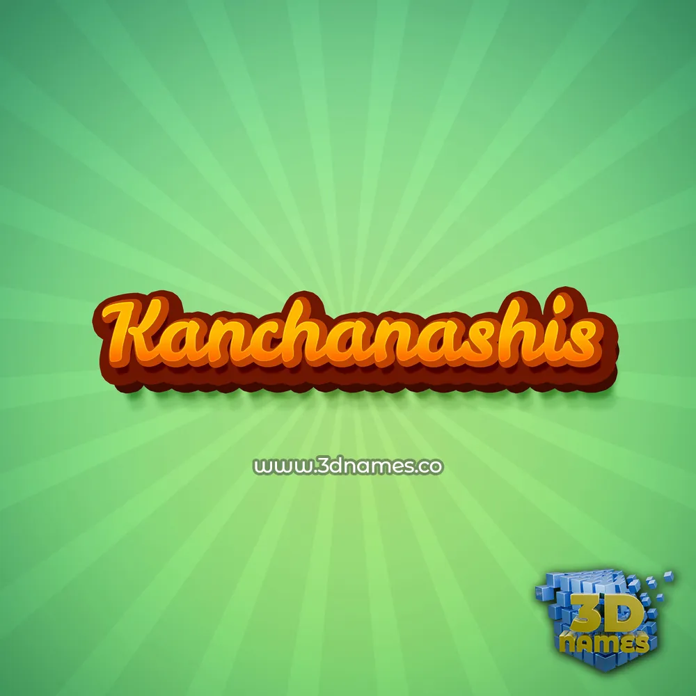 kanchanashis in Green Rays style - 3D name wallpaper