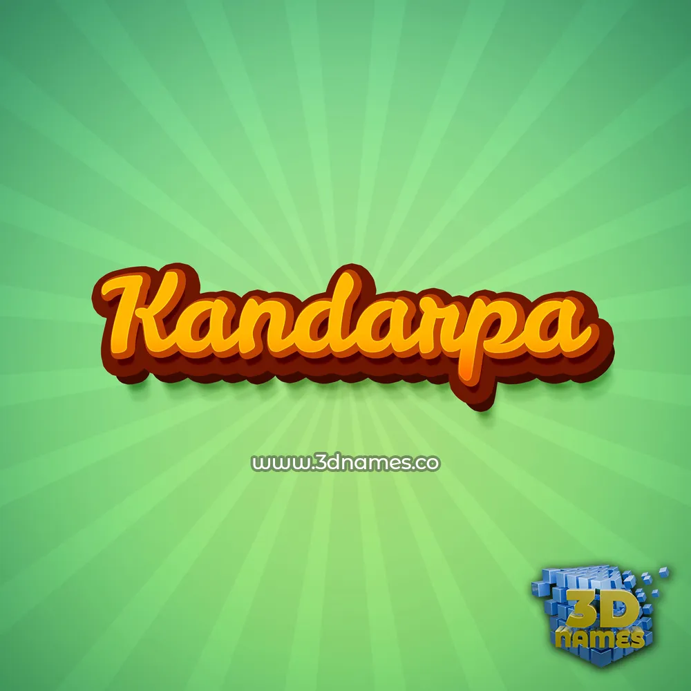 kandarpa in Green Rays style - 3D name wallpaper
