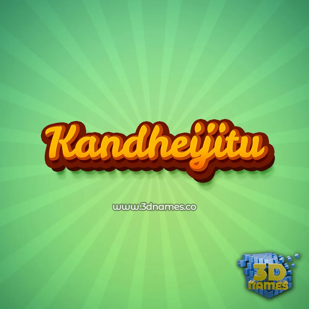 kandheijitu in Green Rays style - 3D name wallpaper