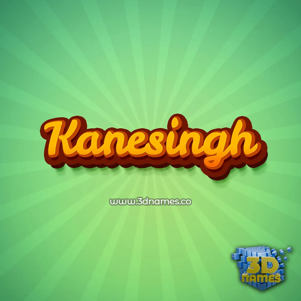 kanesingh in Green Rays style - 3D name wallpaper