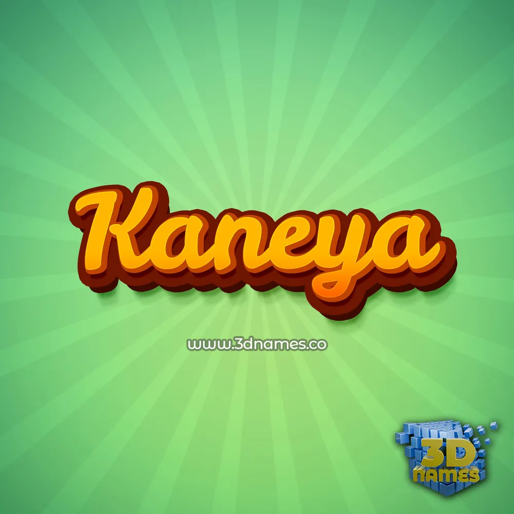 kaneya in Green Rays style - 3D name wallpaper